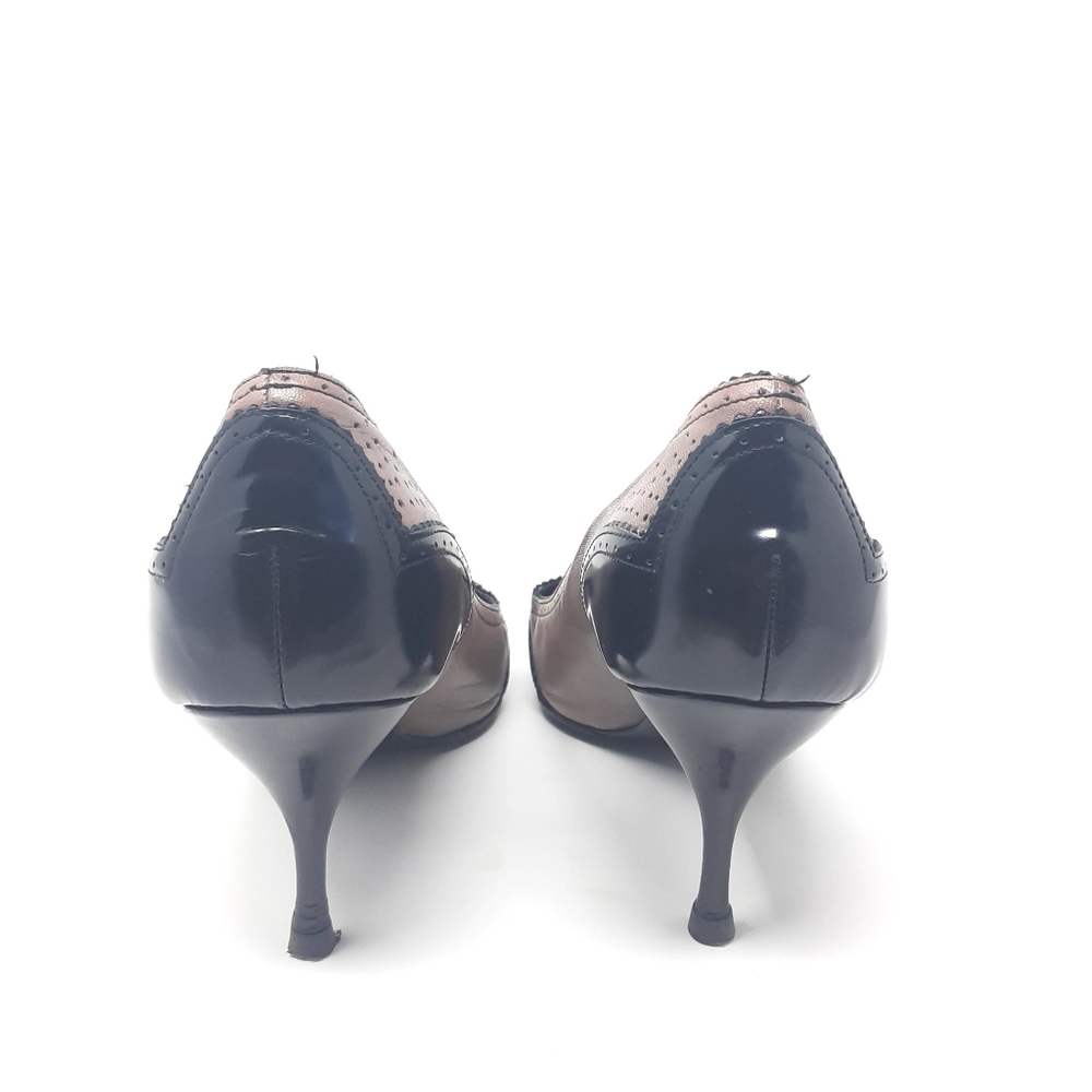 Prada Leather Oxford Pointy Pumps 37.5 - Picture 6 of 9